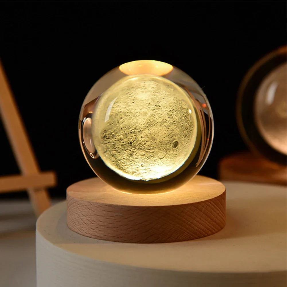 Crystal ball Crystal Planet Night Light Laser Engraved Solar System Globe Astronomy