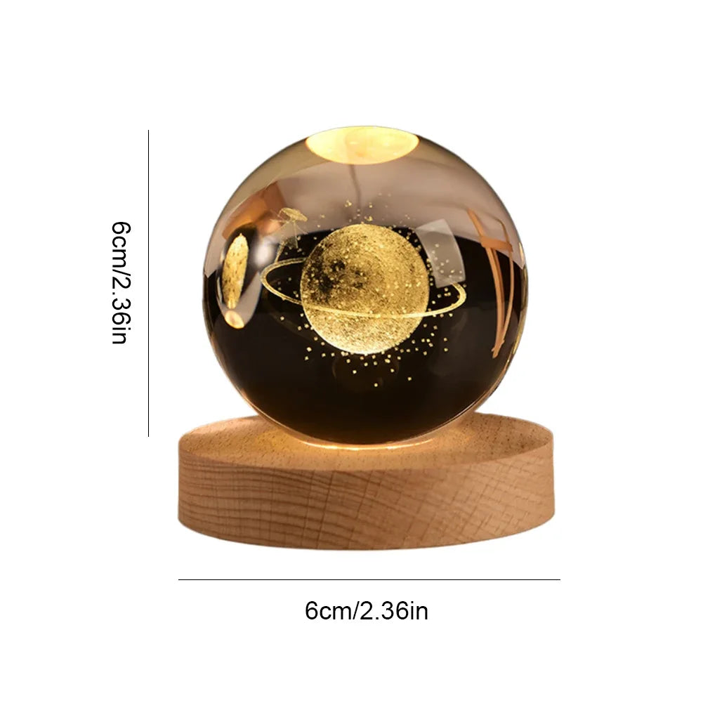 Crystal ball Crystal Planet Night Light Laser Engraved Solar System Globe Astronomy