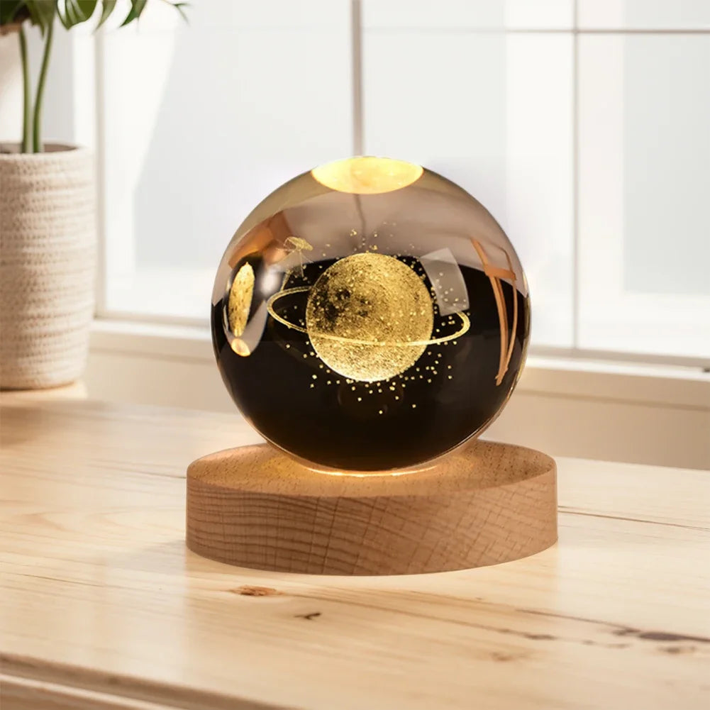 Crystal ball Crystal Planet Night Light Laser Engraved Solar System Globe Astronomy