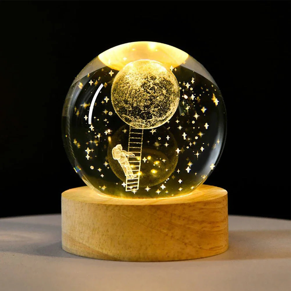 Crystal ball Crystal Planet Night Light Laser Engraved Solar System Globe Astronomy