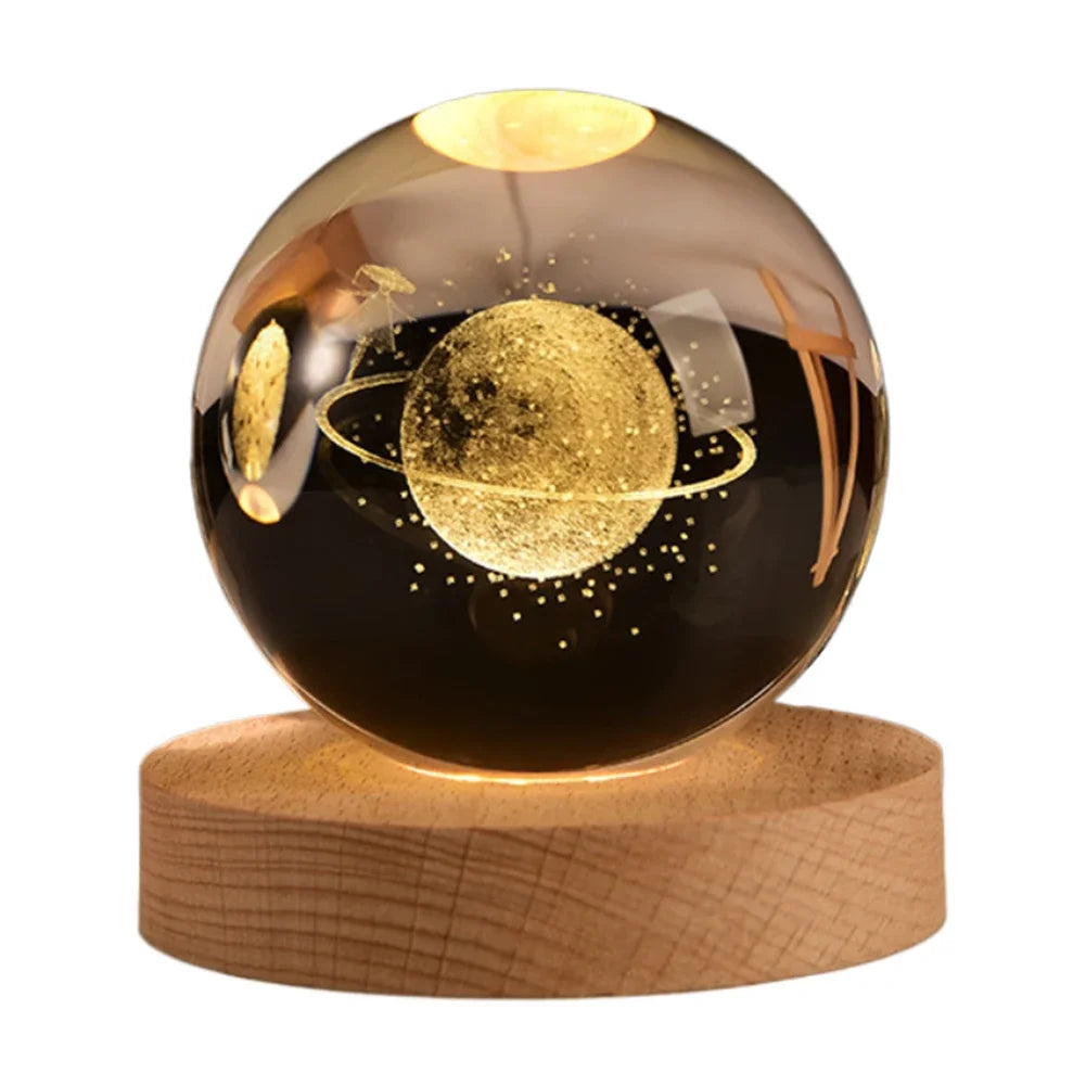 Crystal ball Crystal Planet Night Light Laser Engraved Solar System Globe Astronomy